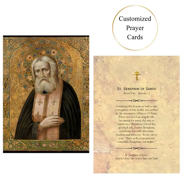 Carte de prière orthodoxe de Sarrov (Créateur téléchargé)