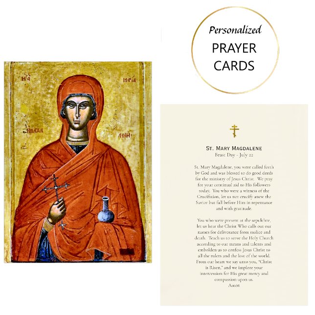 Carte de prière orthodoxe St. Mary Magdalene (Créateur téléchargé)