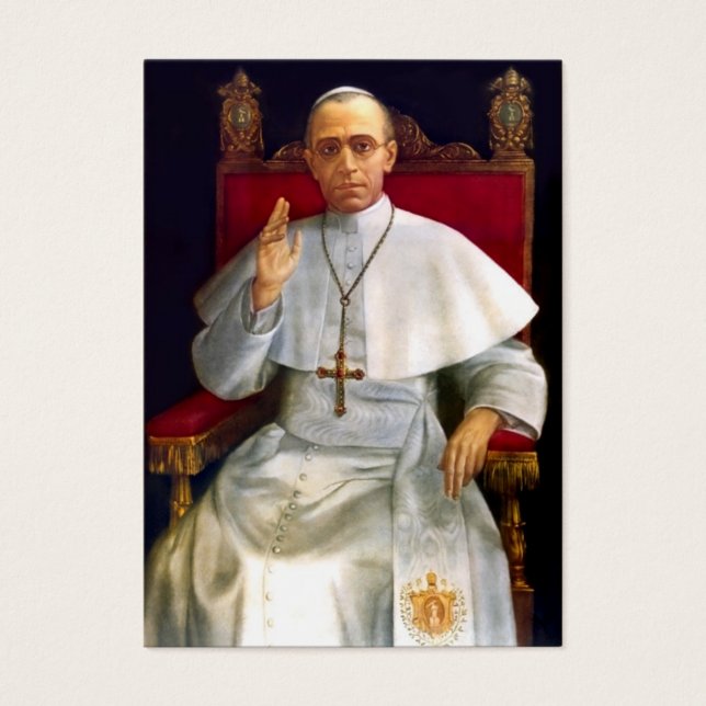 Carte de prière Pape Pie XII (Devant)