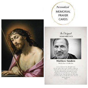 Carte de prière photo de la Passion du Christ funé