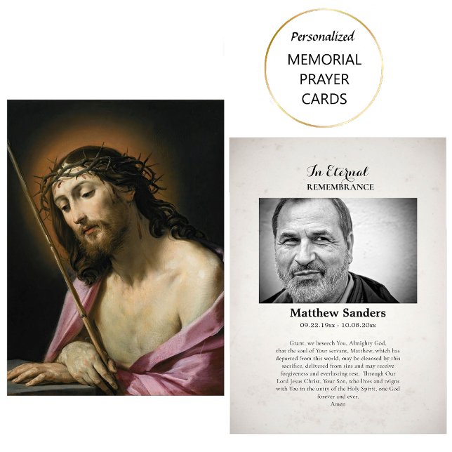 Carte de prière photo de la Passion du Christ funé (Créateur téléchargé)