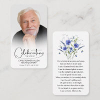 Carte de prière photo pour célébrer la vie