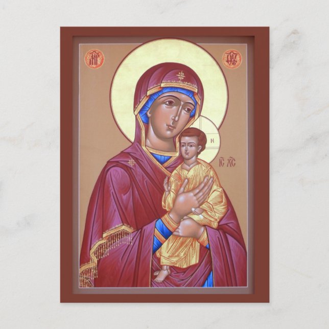 Carte de prière Pimen Mère de Dieu (Devant)