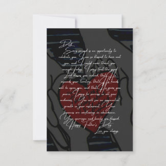 Carte de prière pour la fête des pères