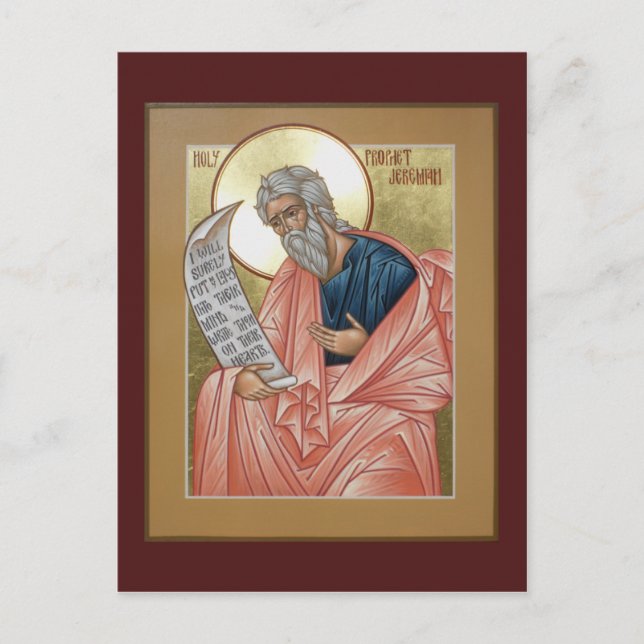 Carte de prière Prophète Jeremiah (Devant)