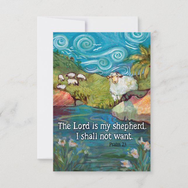 Carte de prière Psalm 23 (Devant)