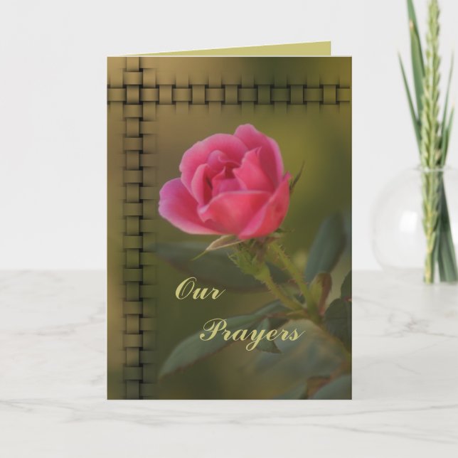Carte de prière rosée Knockout - personnaliser (Devant)