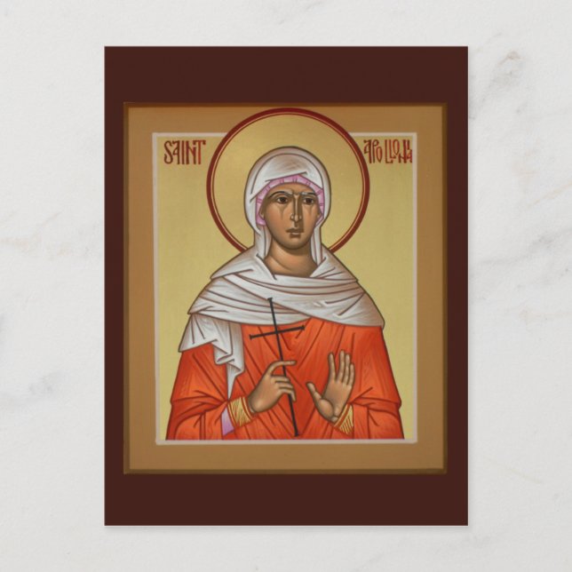 Carte de prière Saint Apollonia (Devant)