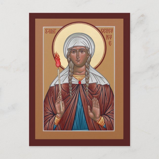 Carte de prière Saint Genevieve (Devant)
