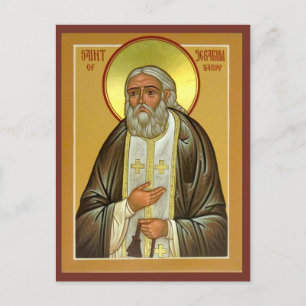 Carte de prière Saint Seraphim de Sarov