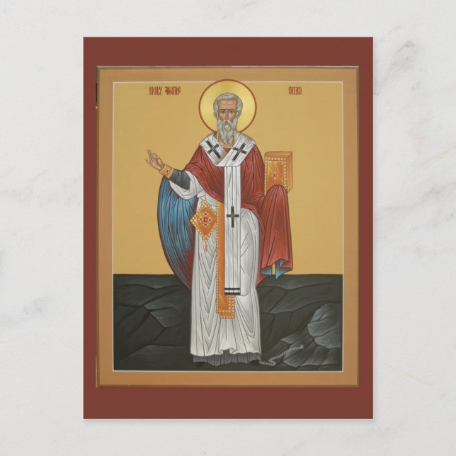 Carte de prière Saint Silas (Devant)