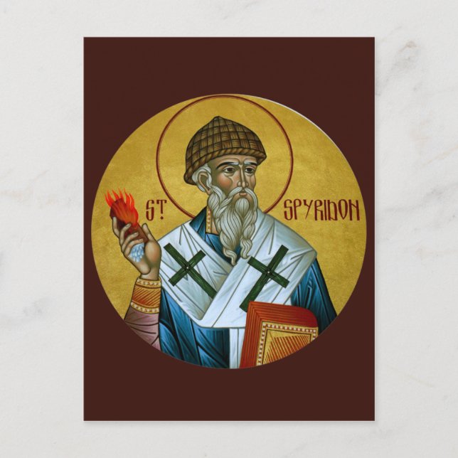 Carte de prière Saint Spyridon (Devant)