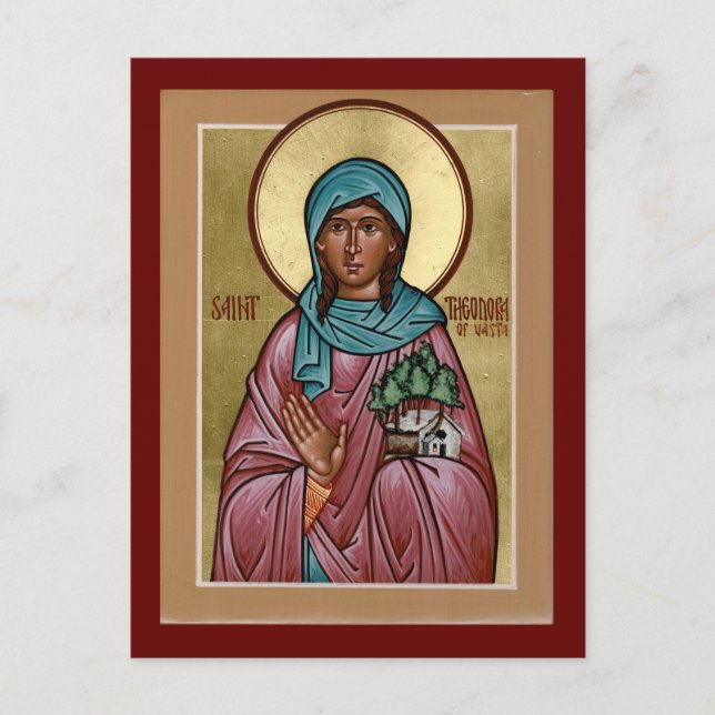 Carte de prière Saint Théodora de Vasta (Devant)
