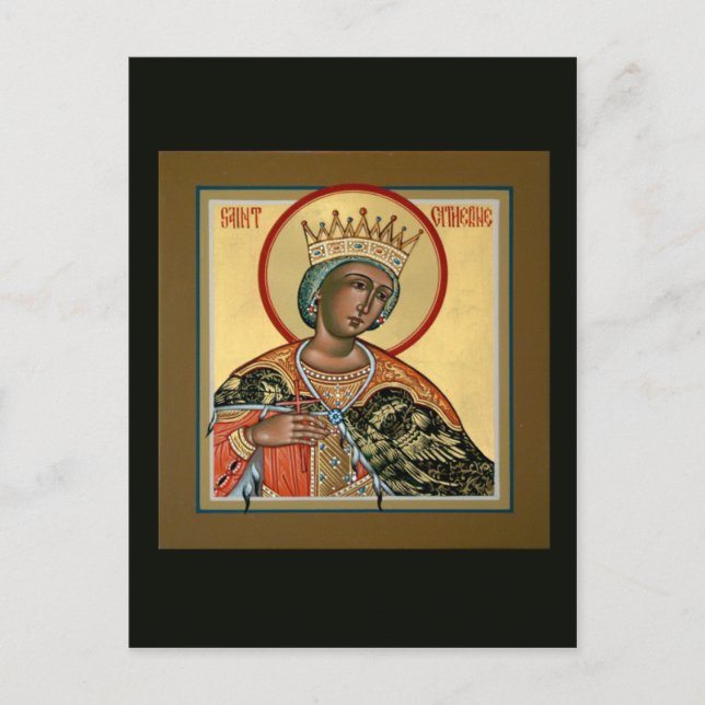 Carte de prière Sainte-Catherine (Devant)