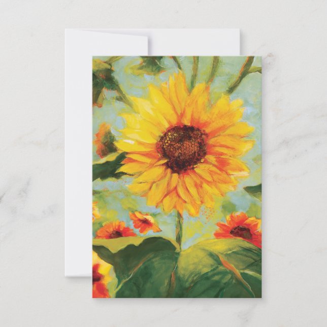 Carte de prière Serenity avec design de tournesol  (Devant)