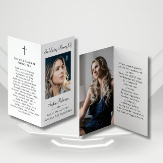 Carte de prière simple pour dossier de photo de fu