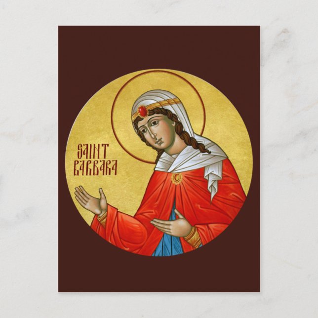 Carte de prière St. Barbara (Devant)