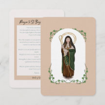 Carte de prière St Brigid of Kildare