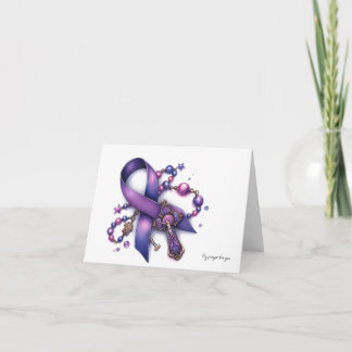 Carte de prière sur le cancer pancréatique personn