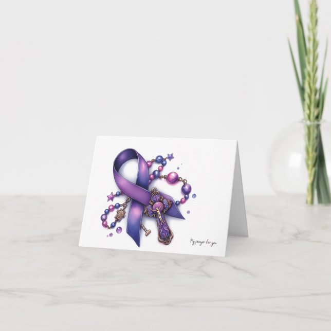 Carte de prière sur le cancer pancréatique personn (Devant)