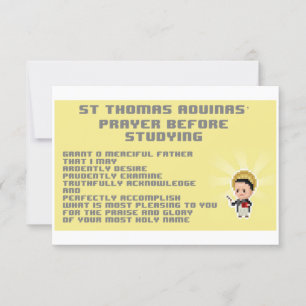 Carte de prière Thomas Pixelated