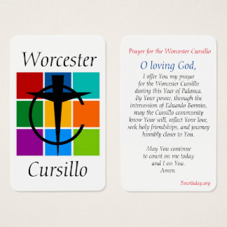 Carte de prière Worcester Cursillo