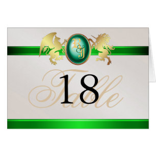 Carte de prince et de princesse Green Jewel Crest
