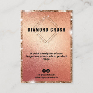 Carte de prix Rose Gold
