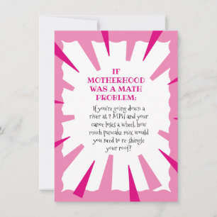 Carte de problème mathématique de la Fête des Mère