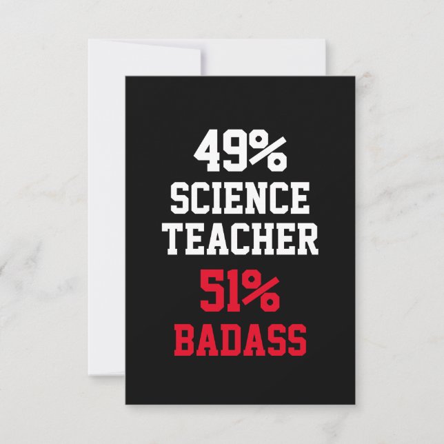 Carte de professeur de science badass (Devant)