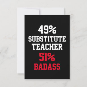 Carte de professeur suppléant badass