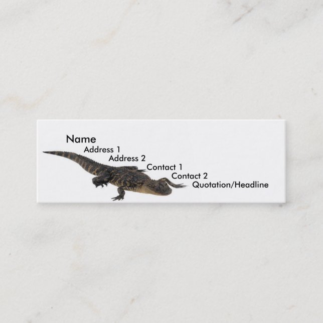 Carte de profil Alligator (Devant)
