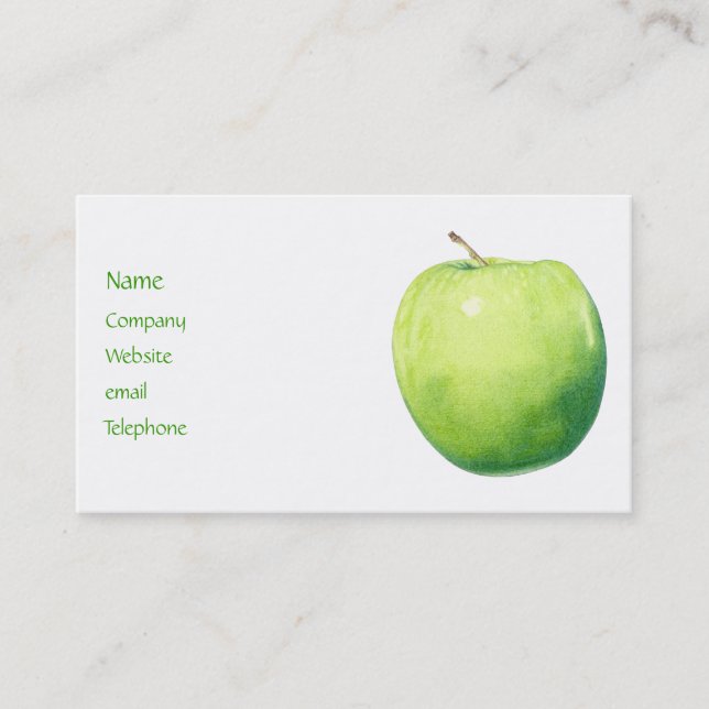 Carte de profil Apple verte (Devant)