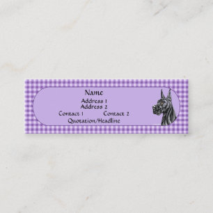 Carte de profil Black Great Dane Check