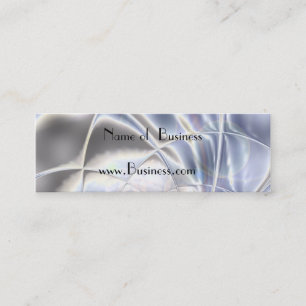 Carte de profil Business Argent Foil Pearl Long