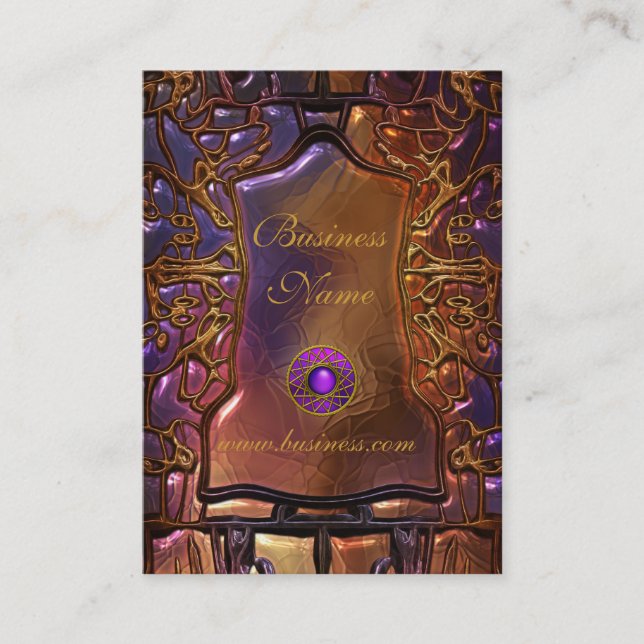 Carte de profil Business Gold Metal Look 03 (Devant)