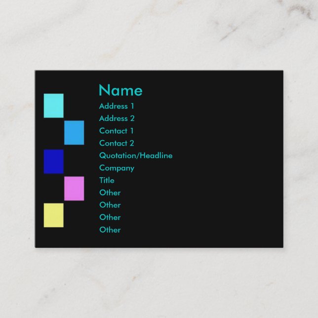 Carte de profil Carré couleur (Devant)