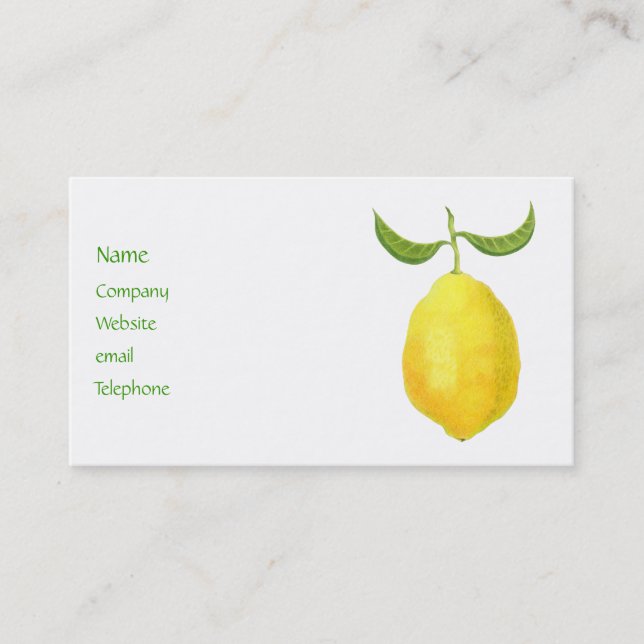 Carte de profil citron (Devant)