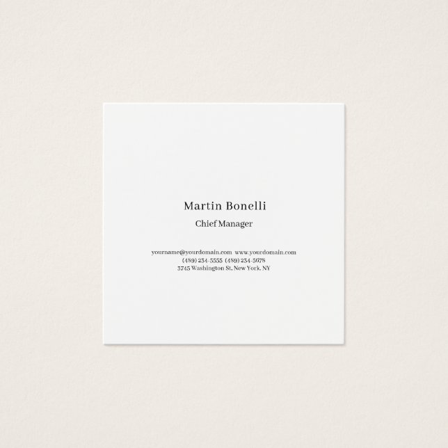 Carte de profil classique unique professionnelle (Devant)