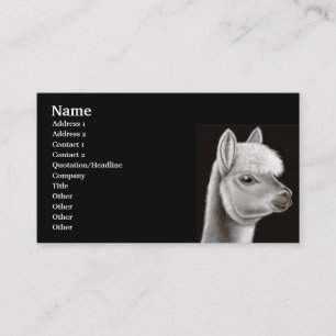 Carte de profil d'alpaga