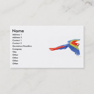 Carte de profil d'ara d'écarlate