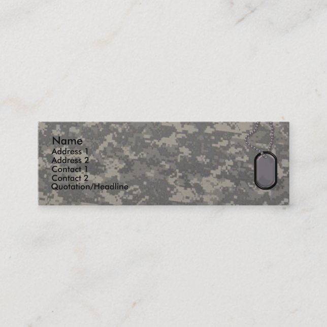 Carte de profil d'armée (Devant)