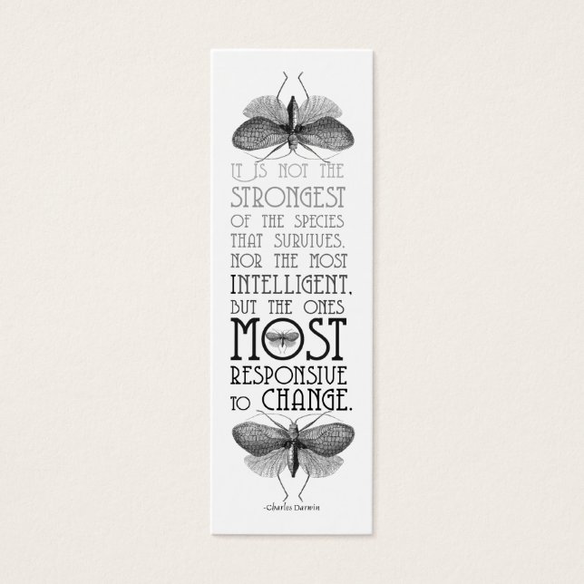 Carte de profil Darwin Quote (Devant)