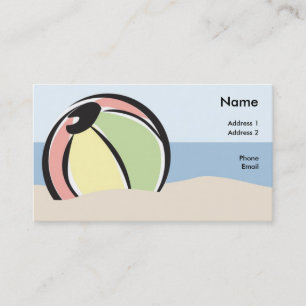 Carte de profil de ballon de plage