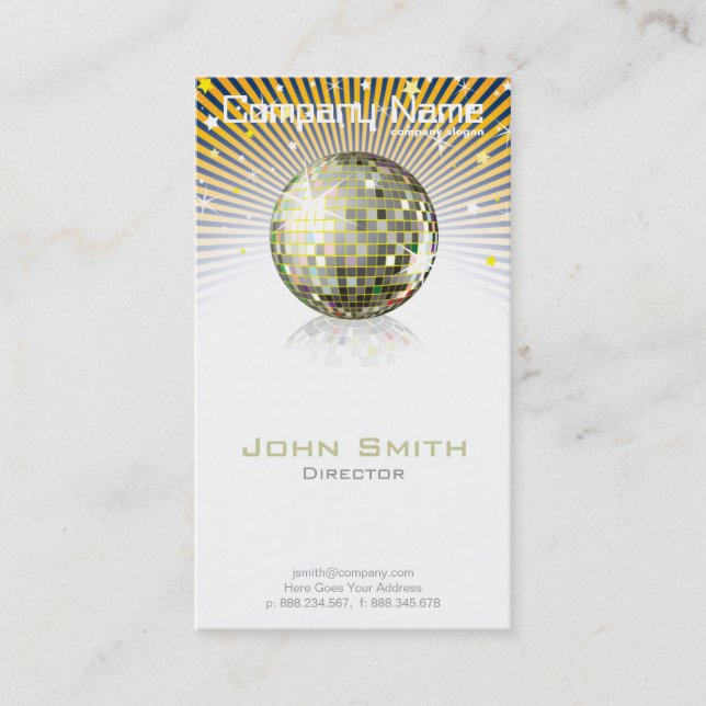Carte de profil de boule de disco (Devant)