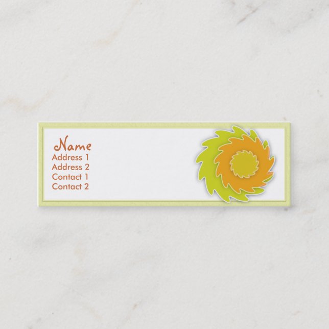 Carte de profil de carthame (Devant)