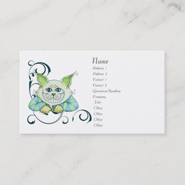 Carte de profil de chat de Cheshire (Devant)