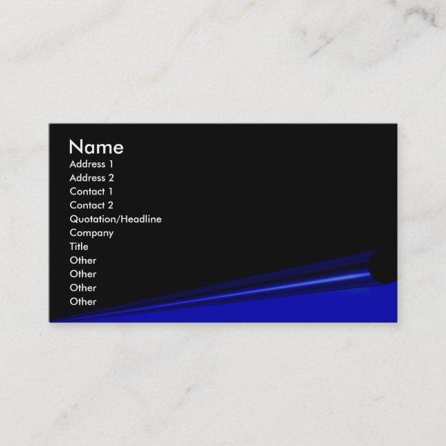 Carte de profil de courbe de page noire (Devant)