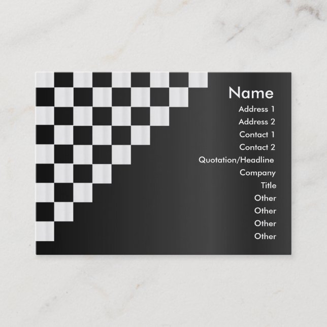 Carte de profil de damier (Devant)