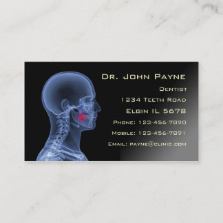Carte de profil de dentiste